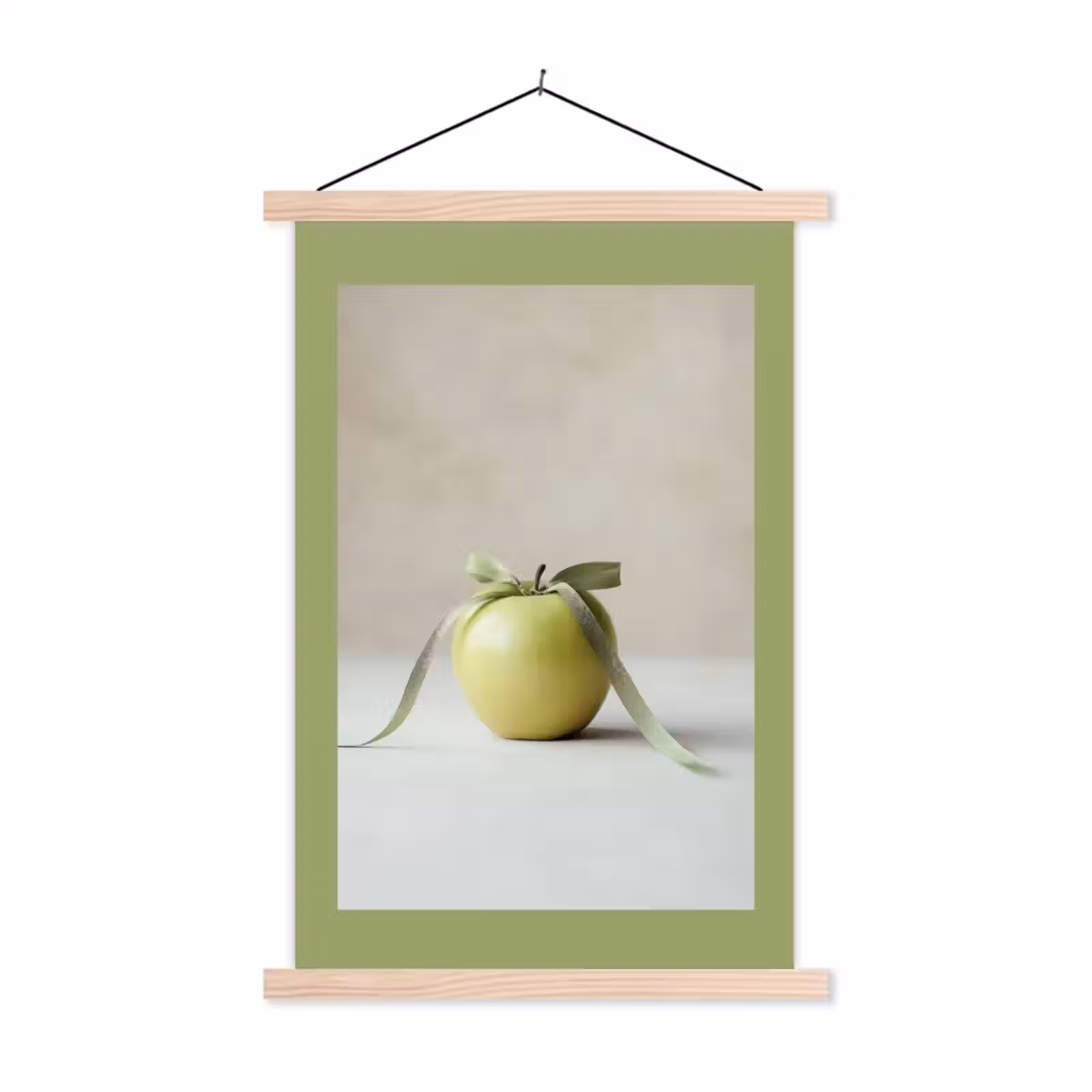 Schoolplaat - Groen - Appel - Strikje — 1