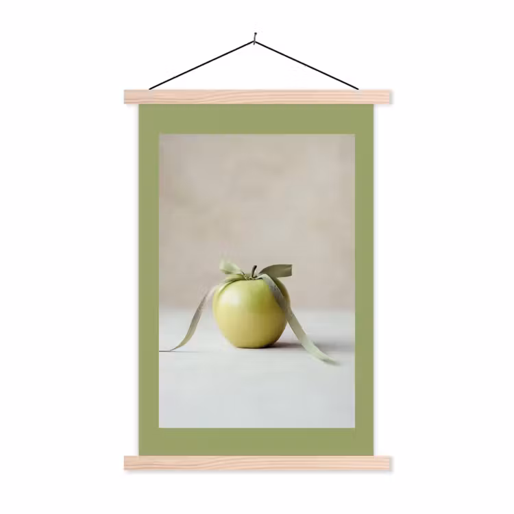 Schoolplaat - Groen - Appel - Strikje — 1