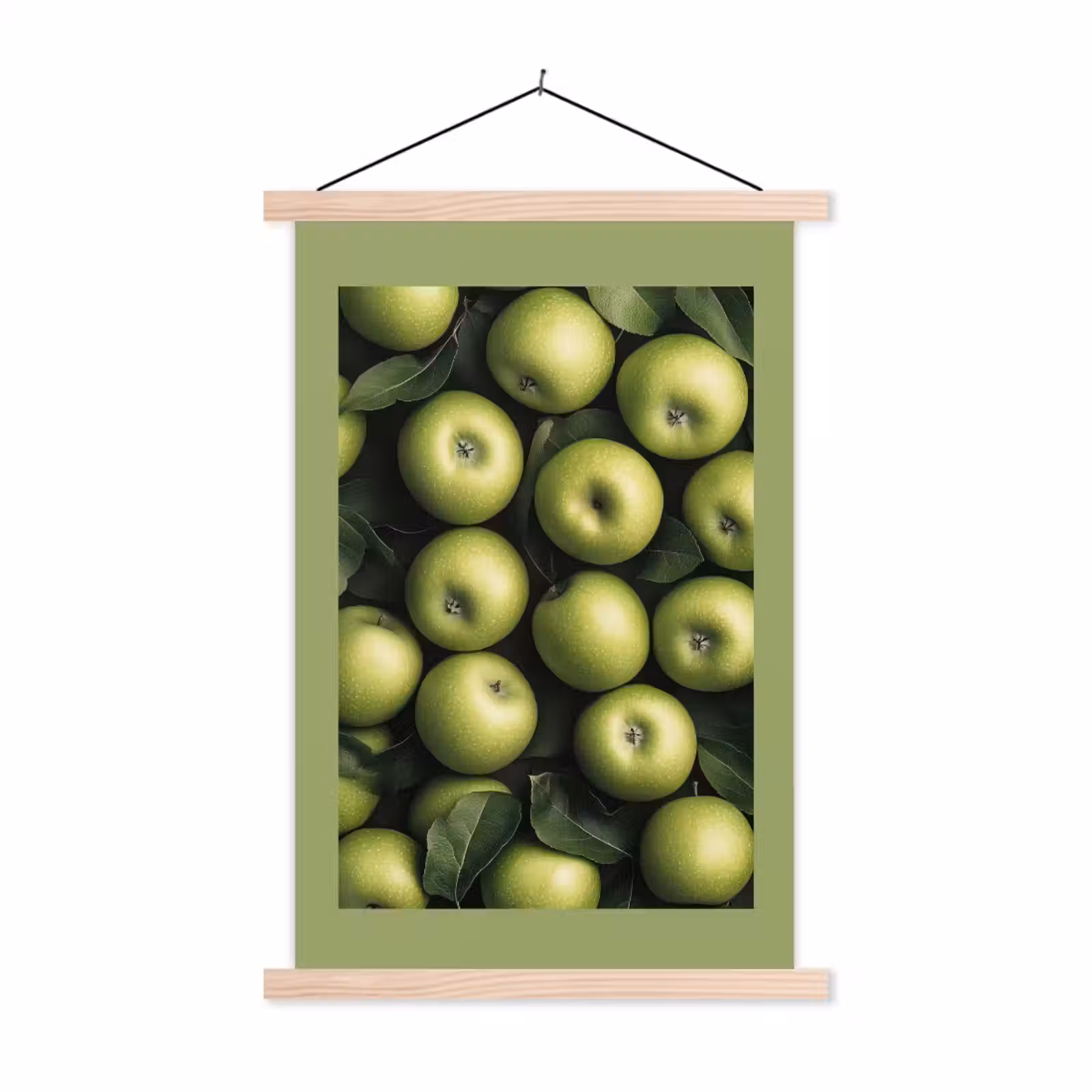 Schoolplaat - Appels - Groen - bladeren — 1