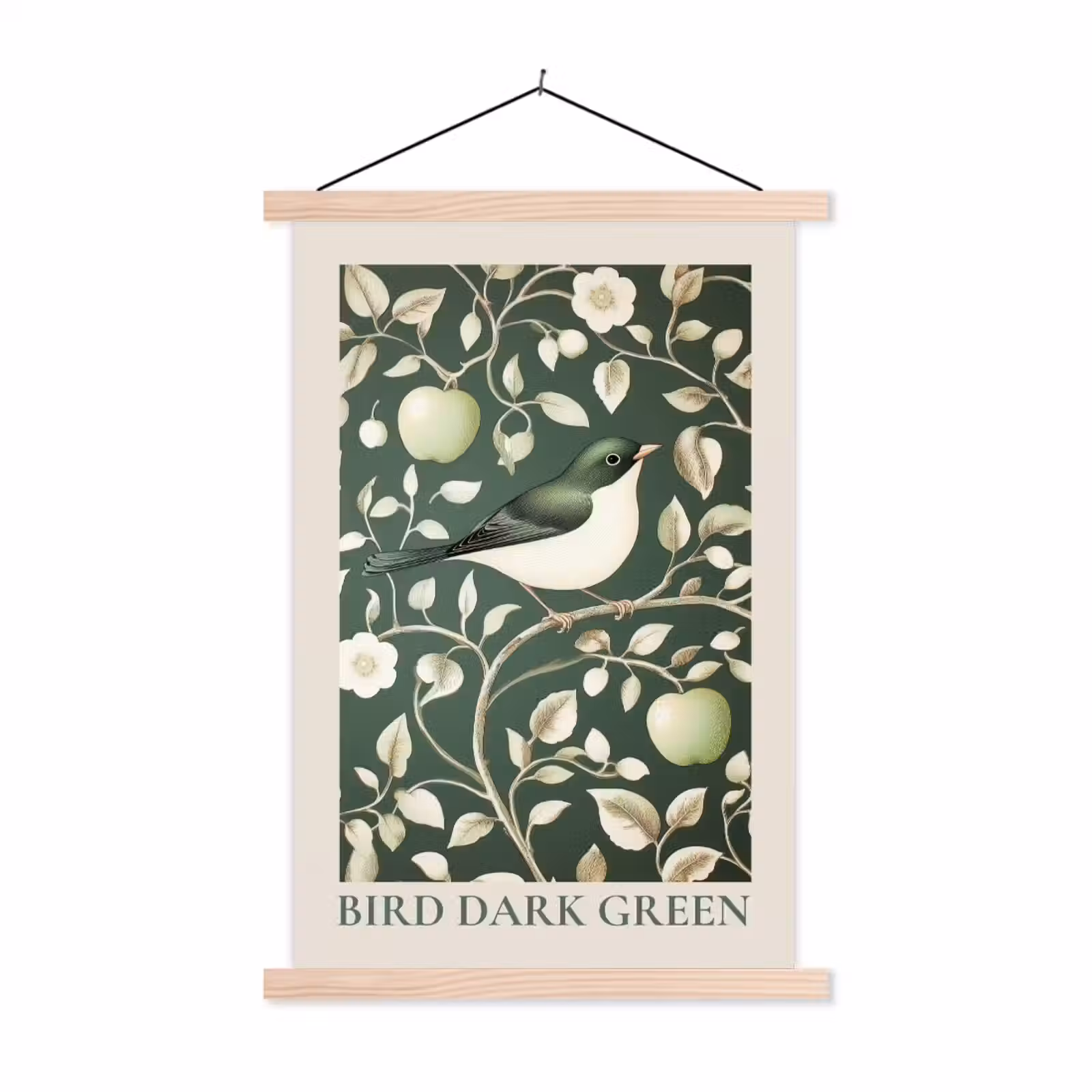 Schoolplaat - Groen - Vogel - Bloemen — 1