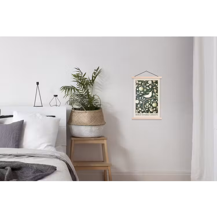 Schoolplaat - Groen - Vogel - Bloemen — 2