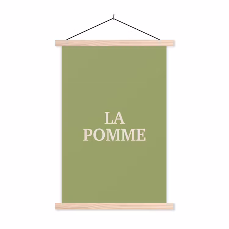 Schoolplaat - Appel - Groen - Minimalistisch — 1