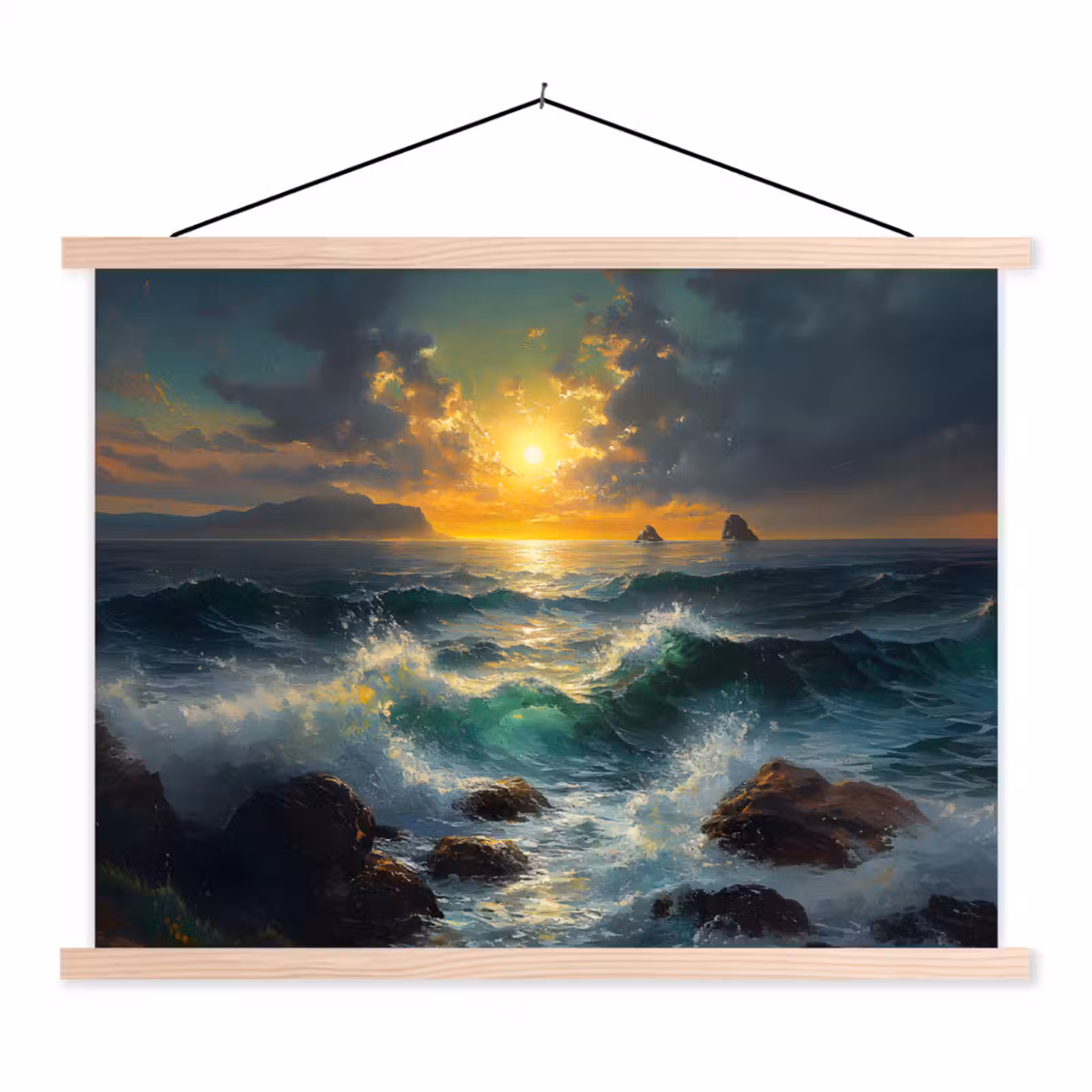 Schoolplaat - Zee - Zon - Golven - Rotsen — 1