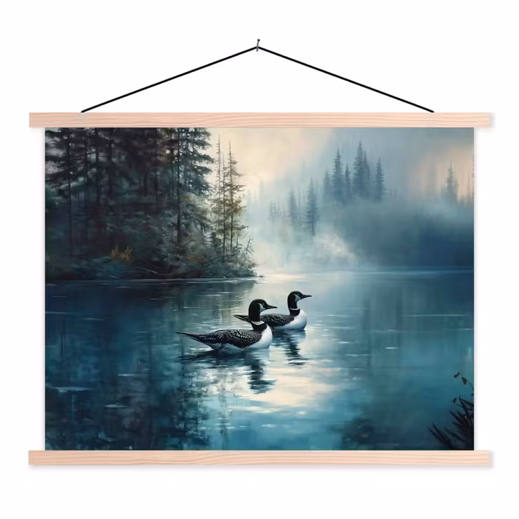 Schoolplaat - Bos - Water - Eenden - Mistig — 1