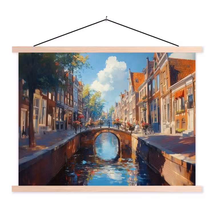 Schoolplaat - Stad - Gracht - Zon - Fietsen — 1