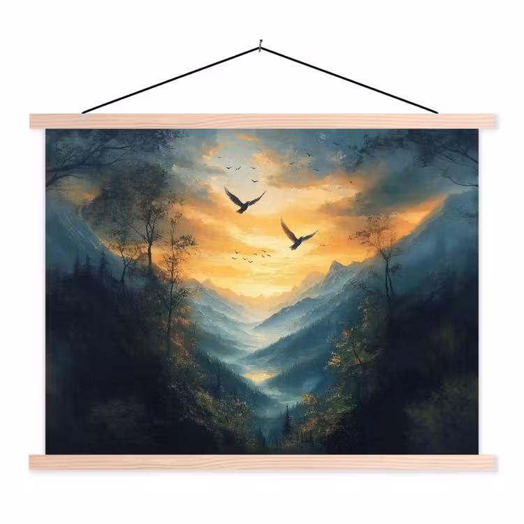 Schoolplaat - Vogels - Zon - Bomen - Groen — 1