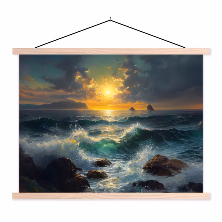 Schoolplaat - Zee - Zon - Golven - Rotsen — 1
