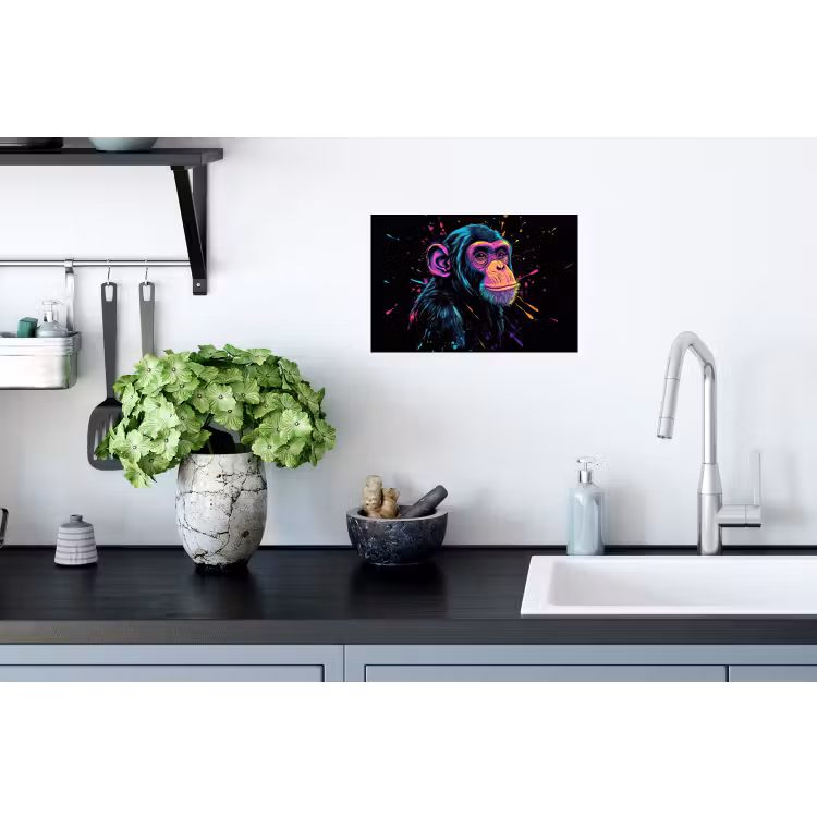 Muursticker - Aap - Verf - Neon - Kleur — 2