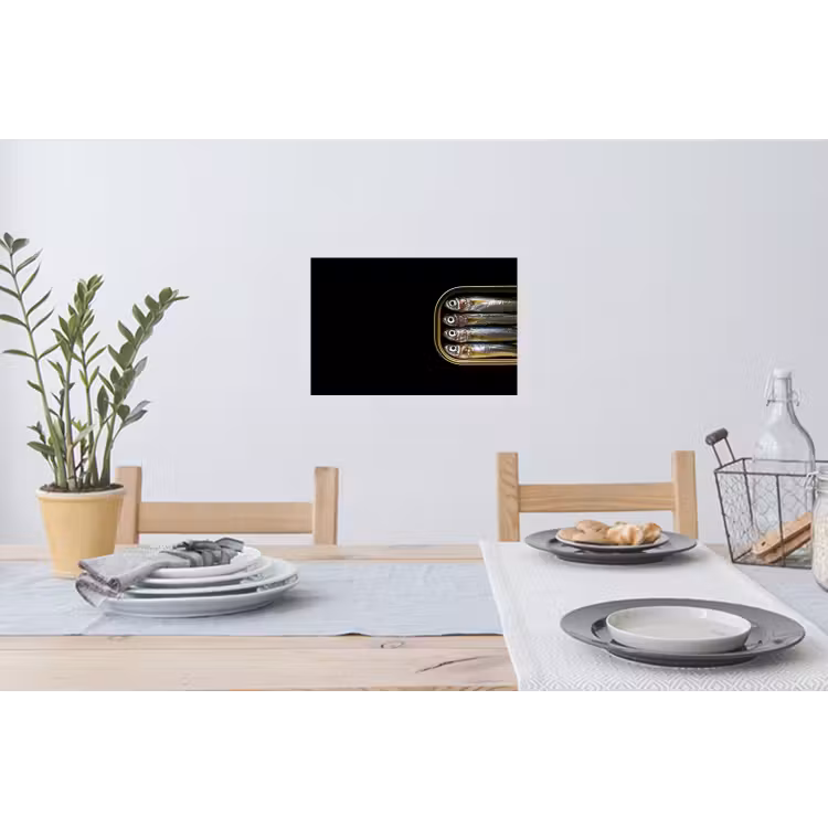 Muursticker - Sardines - Blik - Zwart - Vissen — 3