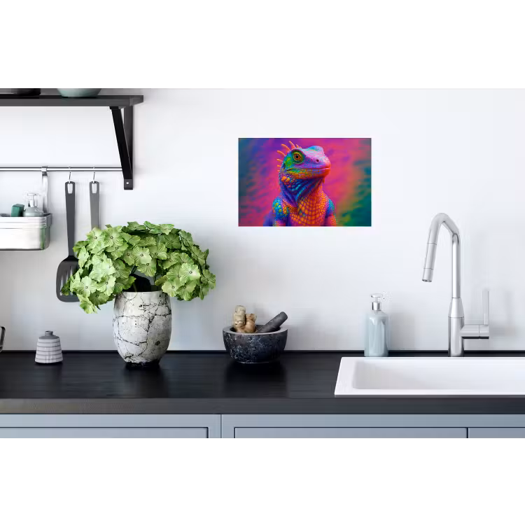 Muursticker - Kameleon - Dieren - Neon - Kleur — 2