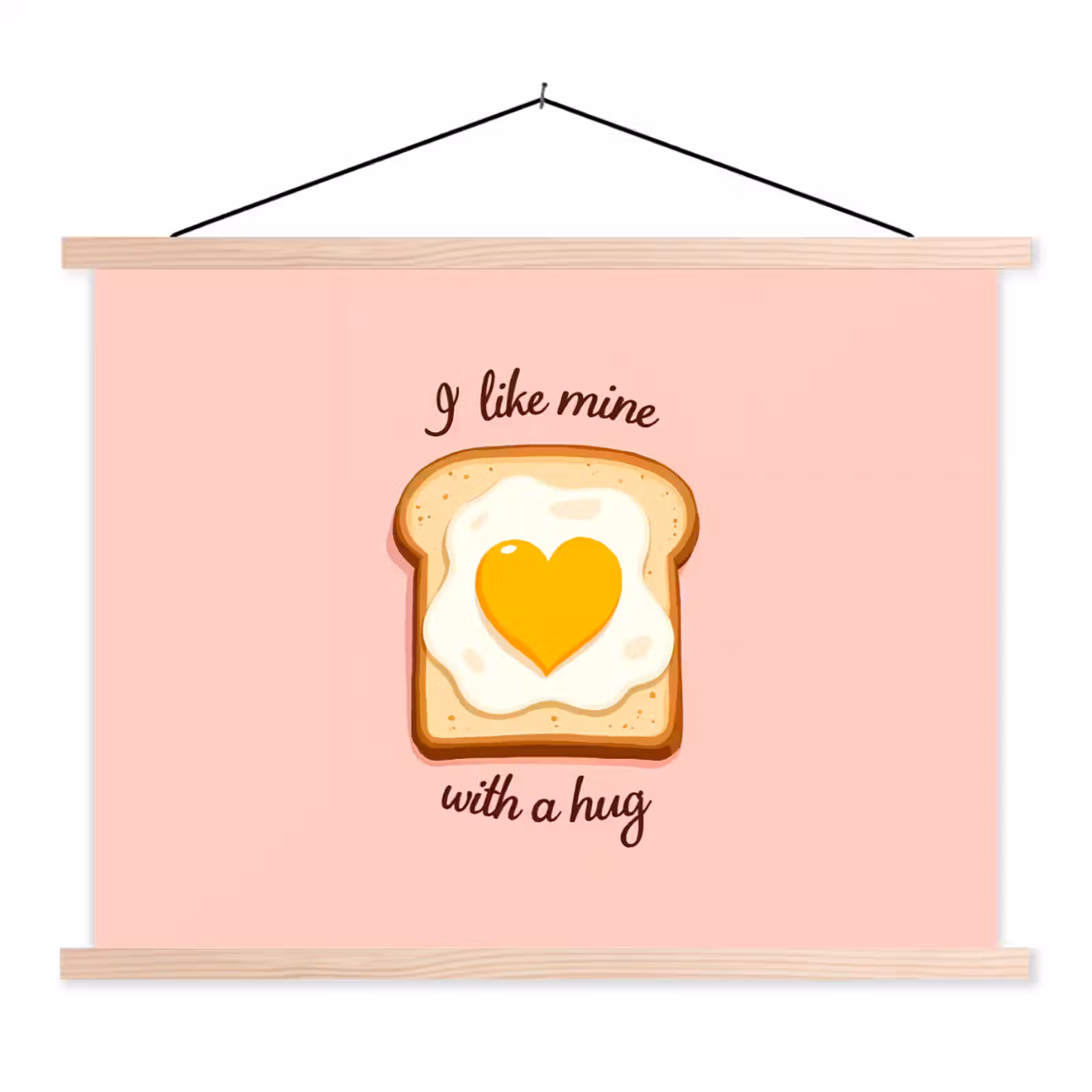 Schoolplaat - Brood - Illustratie - Quote - Roze — 1