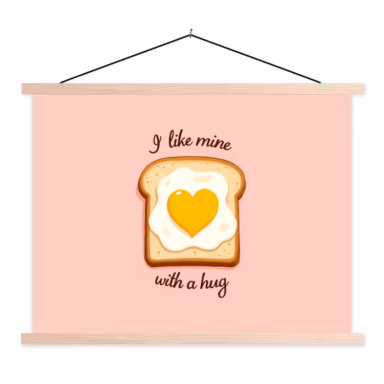 Schoolplaat - Brood - Illustratie - Quote - Roze — 1