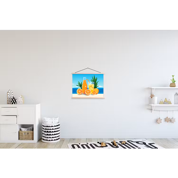 Schoolplaat - Sinaasappels - Ijsblokjes - Zee - Illustratie — 3