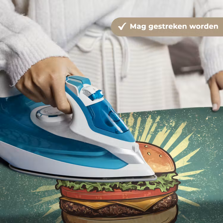 Wandkleed - Hamburger - Illustratie - Sla - Kaas — 6
