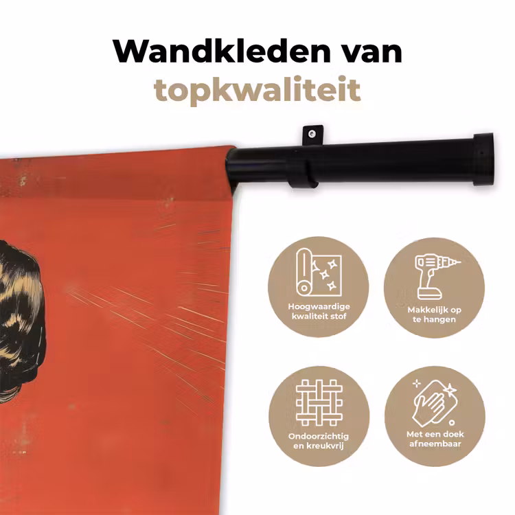 Wandkleed - Vrouw - Retro - Discobal - Kus — 3