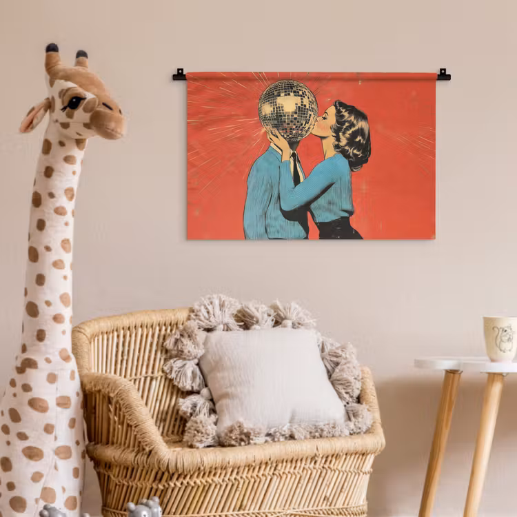 Wandkleed - Vrouw - Retro - Discobal - Kus — 5