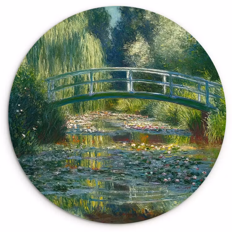 Muurcirkel - Brug - Hout - Vijver - Waterlelies — 1