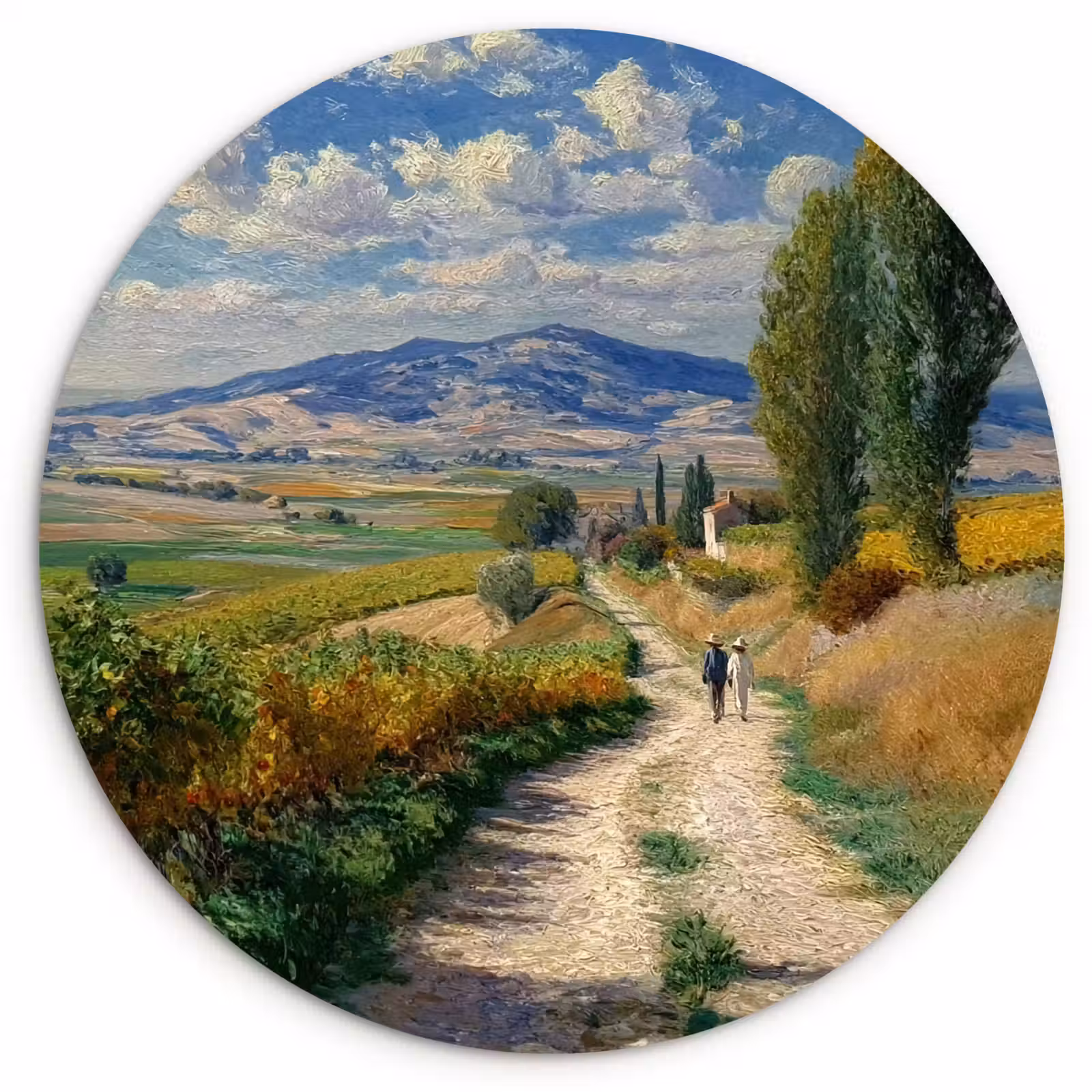 Muurcirkel - Mensen - Wandelen - Zandpad - Velden — 1