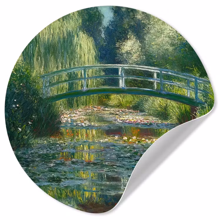 Behangcirkel - Brug - Hout - Vijver - Waterlelies — 1
