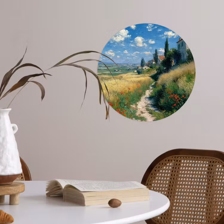 Behangcirkel - Zandpad - Huis - Bomen - Grasveld — 4