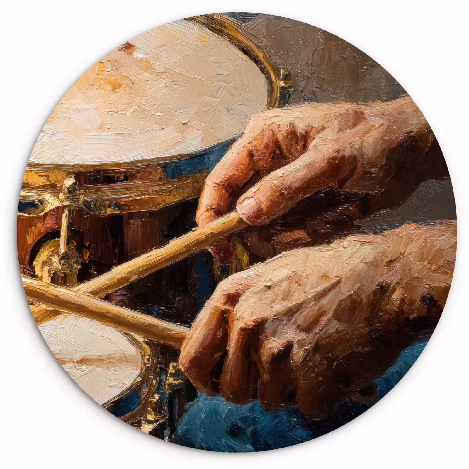 Muurcirkel - Drumstokken - Olieverf - Man — 1