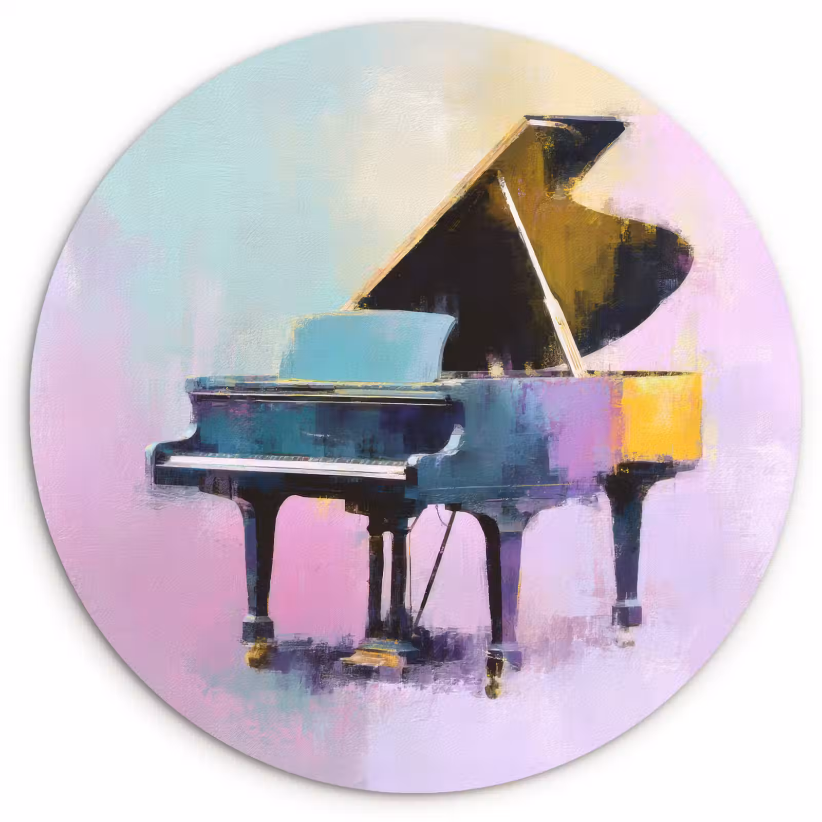 Muurcirkel - Piano - Pastel - Elegant - Dromerig — 1