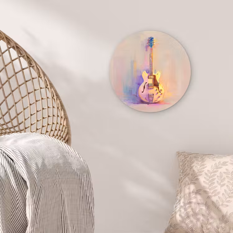 Muurcirkel - Gitaar - Pastel - Schilderachtig — 5