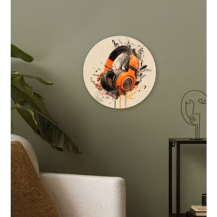 Muurcirkel - Koptelefoon - Oranje - Explosief — 3