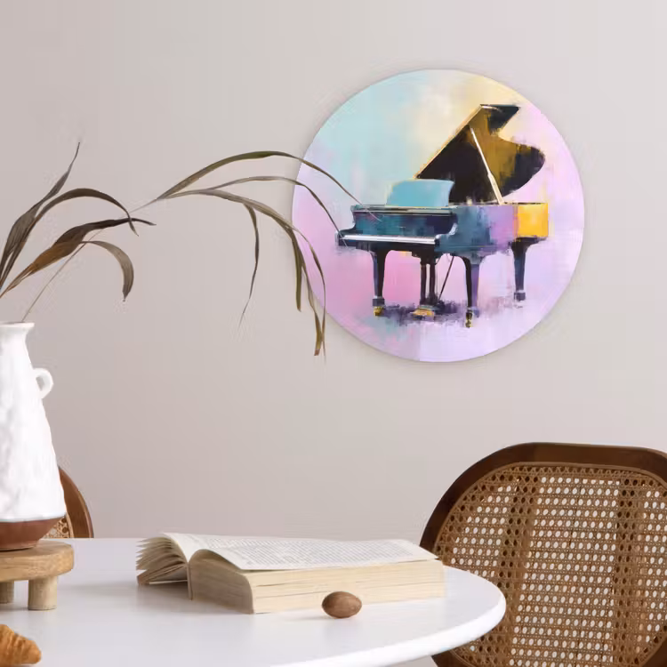 Muurcirkel - Piano - Pastel - Elegant - Dromerig — 4