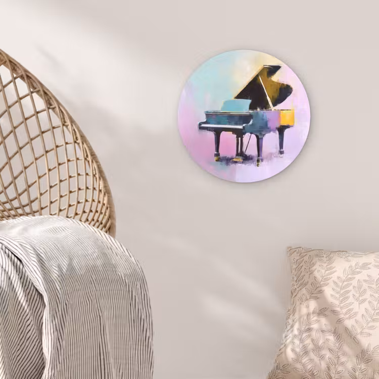 Muurcirkel - Piano - Pastel - Elegant - Dromerig — 5