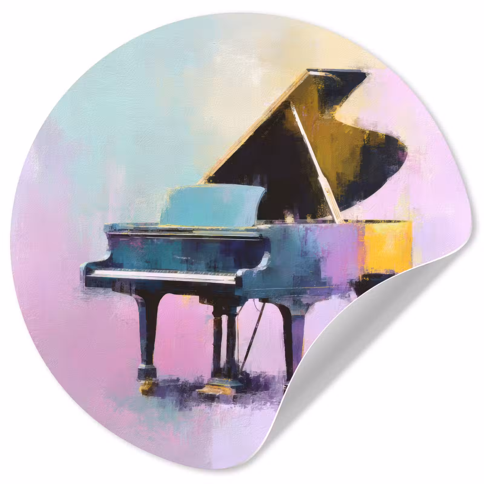 Behangcirkel - Piano - Pastel - Elegant - Dromerig — 1