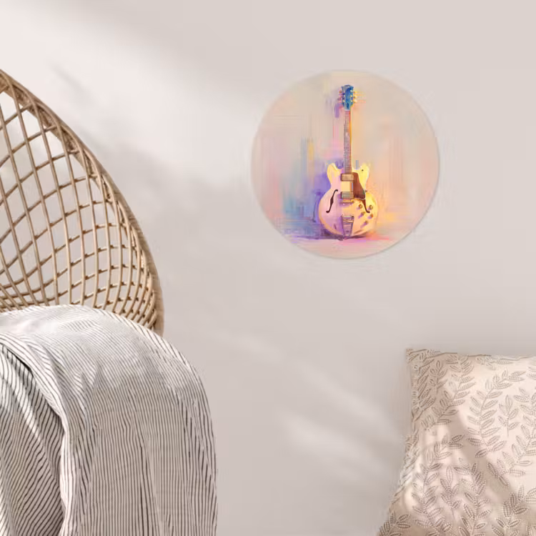 Behangcirkel - Gitaar - Pastel - Schilderachtig — 5