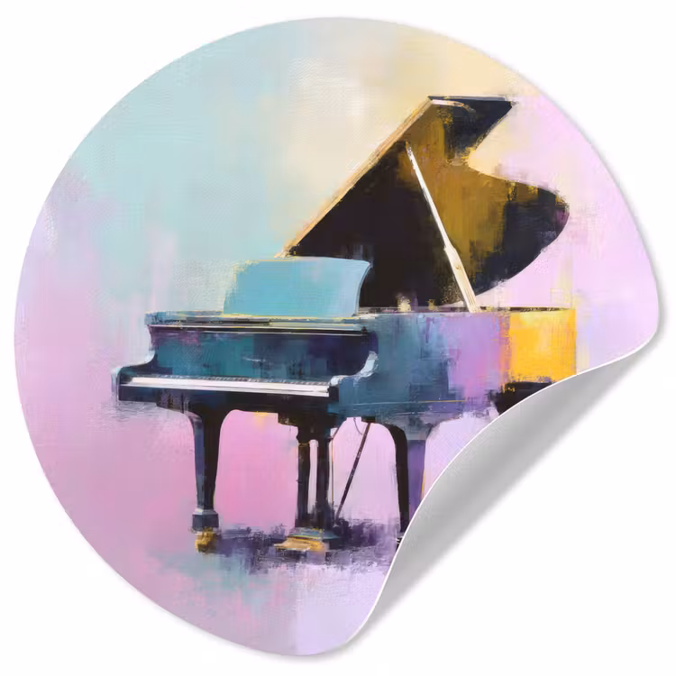 Behangcirkel - Piano - Pastel - Elegant - Dromerig — 1