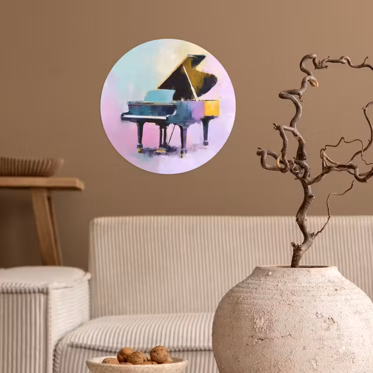 Behangcirkel - Piano - Pastel - Elegant - Dromerig — 2