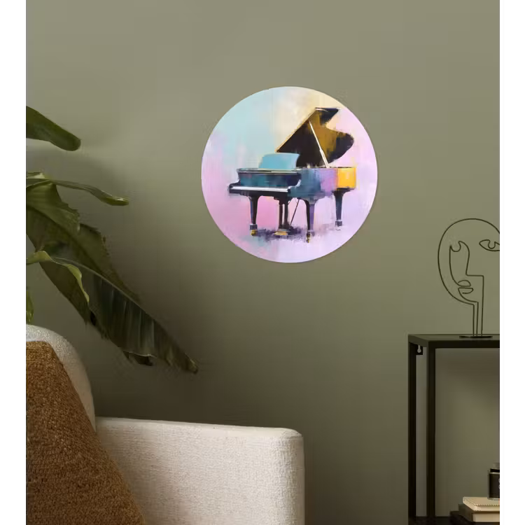 Behangcirkel - Piano - Pastel - Elegant - Dromerig — 3