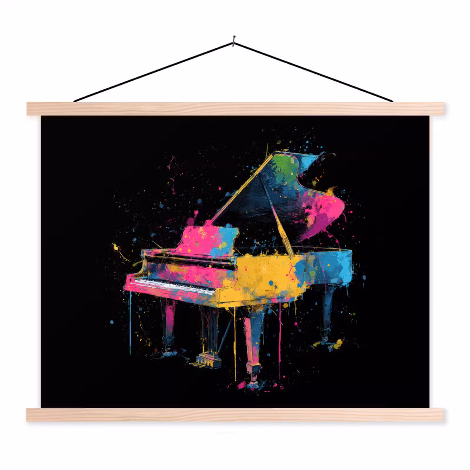 Schoolplaat - Piano - Kleurrijk - Verf - Modern — 1