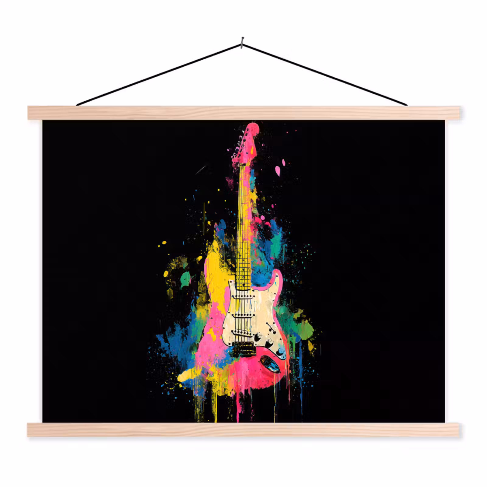 Schoolplaat - Gitaar - Kleurrijk - Verf — 1