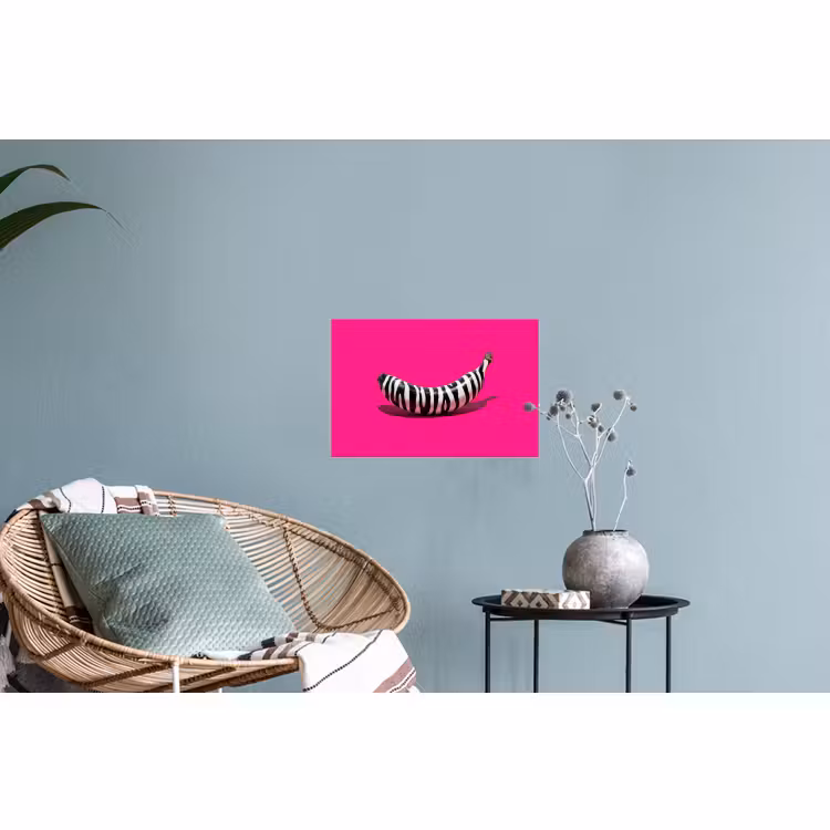 Muursticker - Banaan - Zebraprint - Roze — 4
