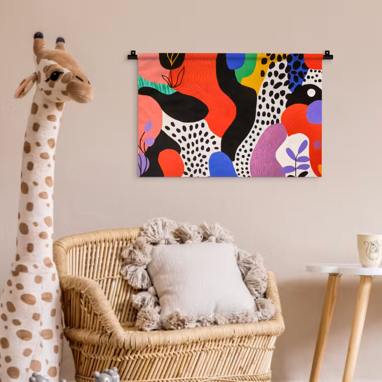 Wandkleed - Abstract - Vormen - Kleuren - Stippen — 5