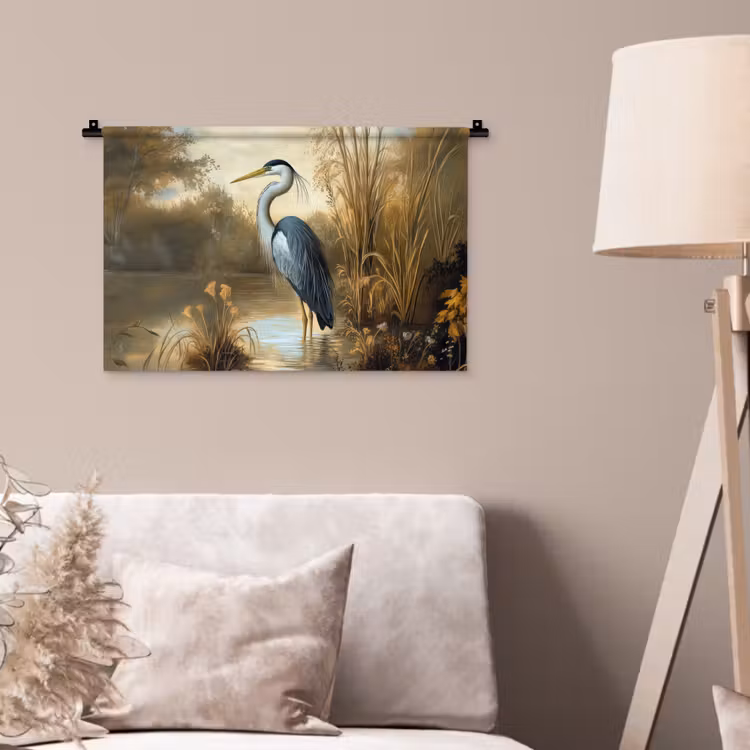Wandkleed - Reiger - Water - Planten — 2