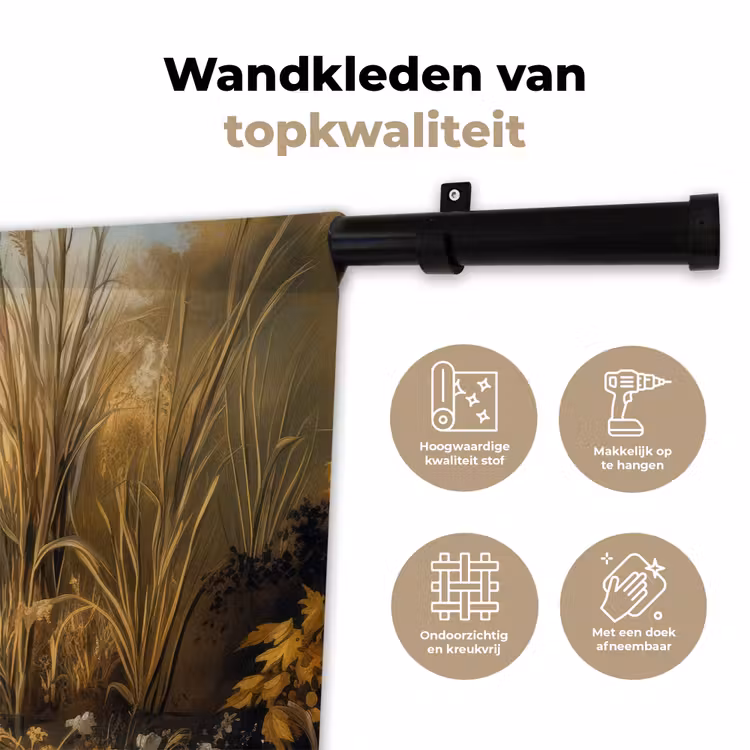 Wandkleed - Reiger - Water - Planten — 3