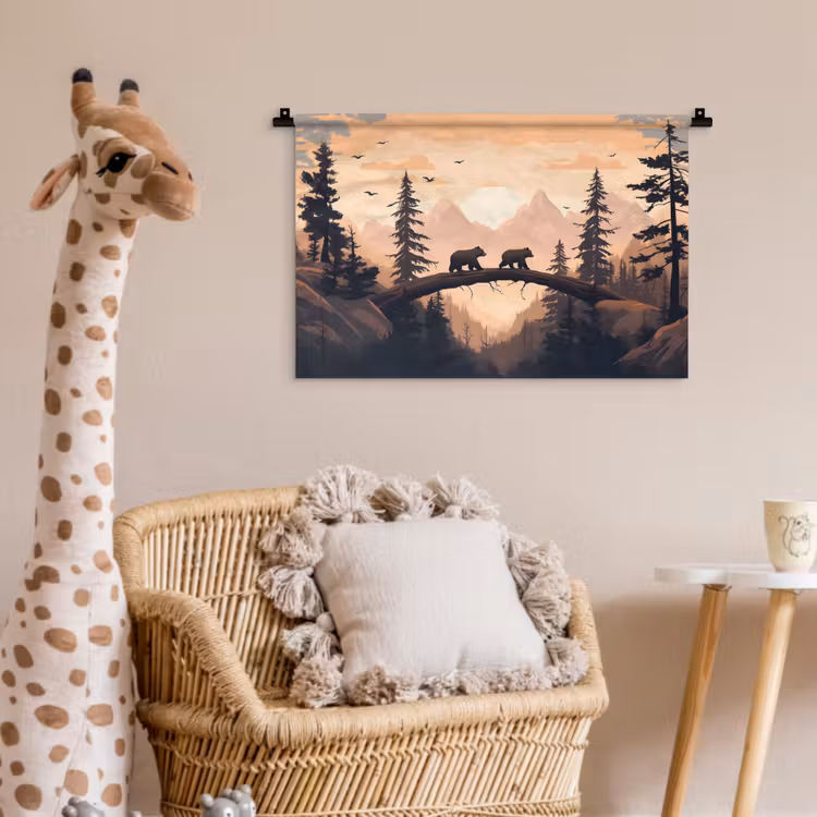 Wandkleed - Beren - Bomen - Landschap - Zonsondergang — 5
