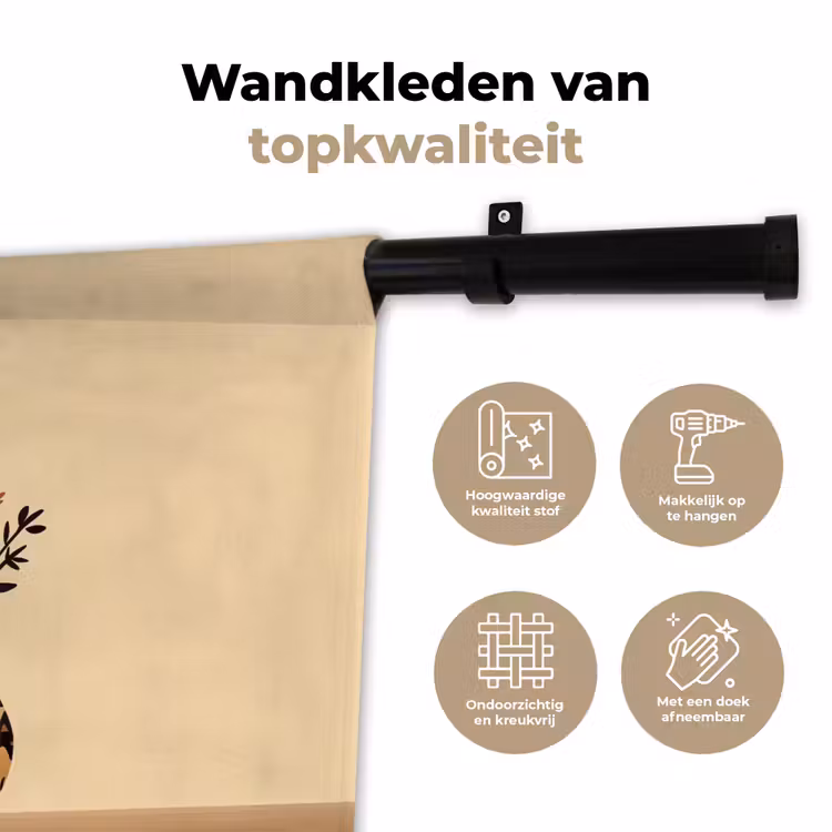 Wandkleed - Vazen - Bloemen - Bladeren - Minimalistisch — 3