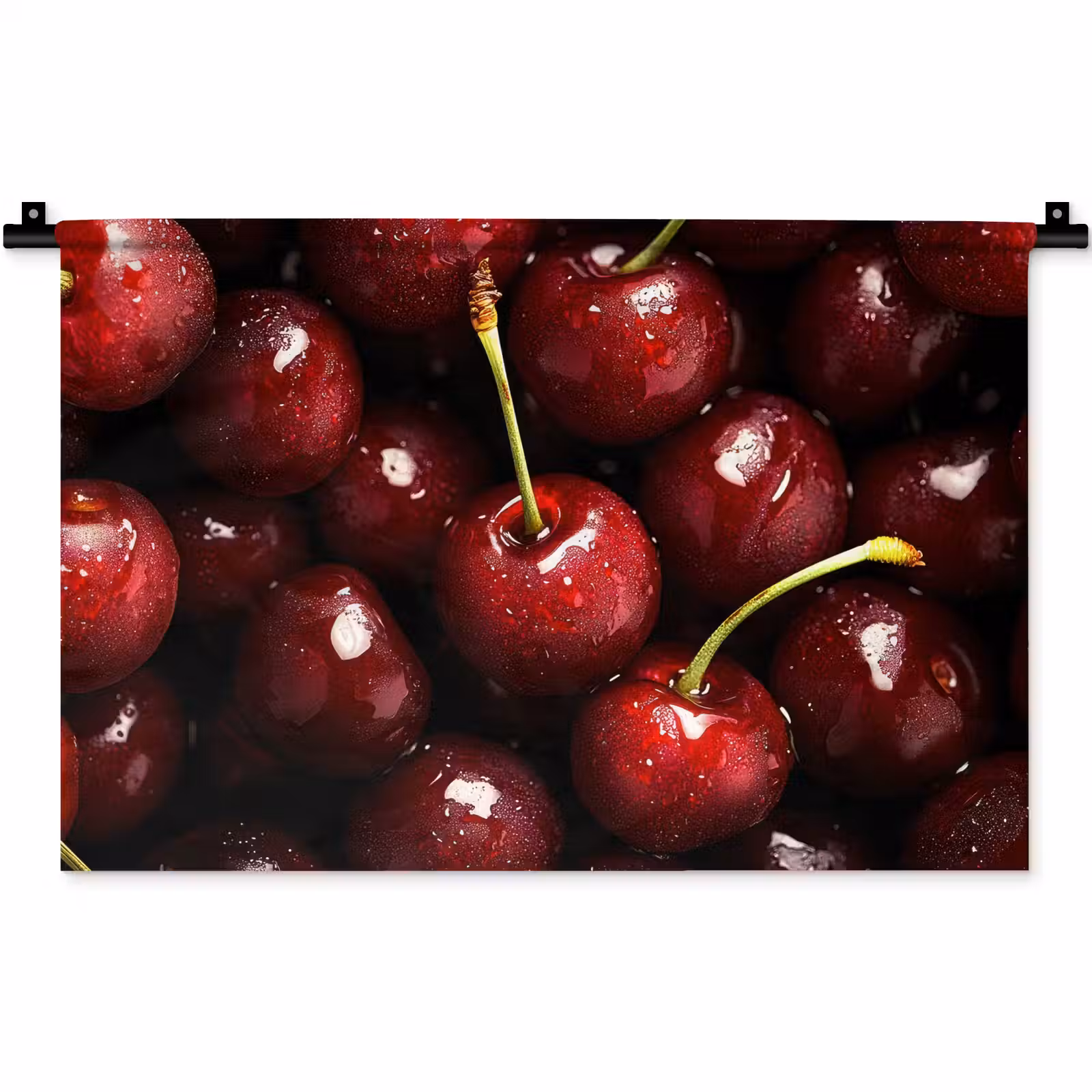 Wandkleed - Rood - Fruit - Kersen — 1
