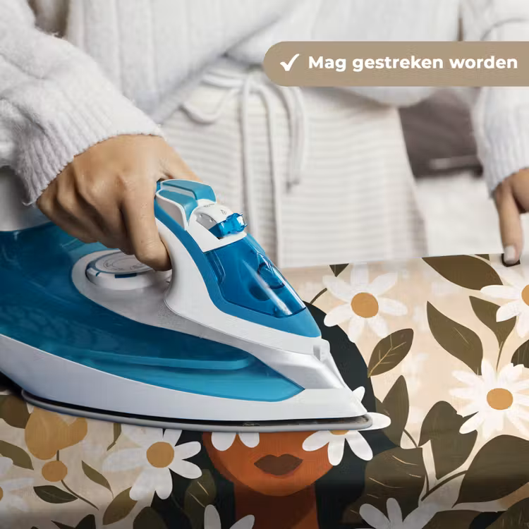Wandkleed - Illustratie - Vrouw - Madeliefjes - Wit — 6