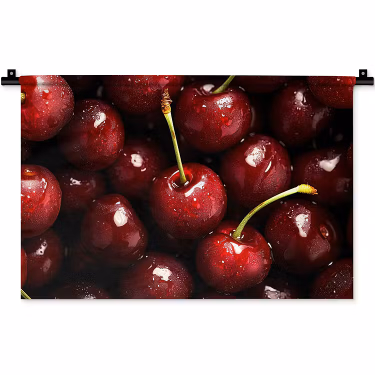 Wandkleed - Rood - Fruit - Kersen — 1