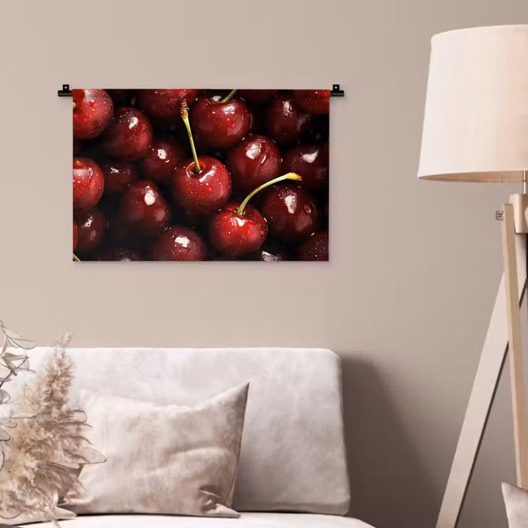 Wandkleed - Rood - Fruit - Kersen — 2