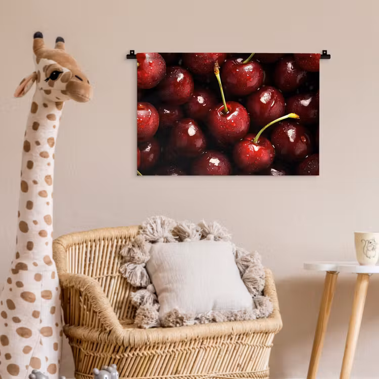 Wandkleed - Rood - Fruit - Kersen — 5