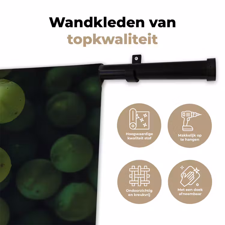 Wandkleed - Druiven - Tros - Groen — 3