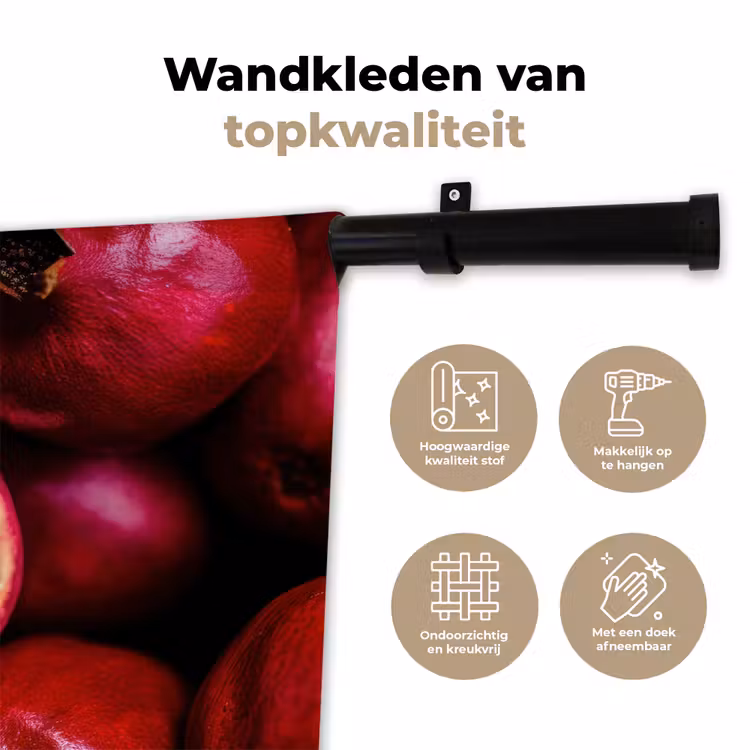 Wandkleed - Granaatappel - Rood - Fruit — 3
